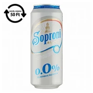 Alkoholmentes sör SOPRONI 0,0% 500 ml DRS Alkoholmentes sör SOPRONI 0,0% 500 ml DRS