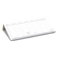 Asztali naptár kép nélküli TOPTIMER T050 fekvő fehér lapos bézs 2026.