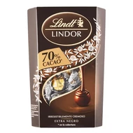 Csokoládé LINDT Lindor 70% Cacao étcsokoládé golyók díszdobozban 337 g Csokoládé LINDT Lindor 70% Cacao étcsokoládé golyók díszdobozban 337 g