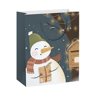 Dísztasak CREATIVE Special M 18x23x10 cm karácsonyi hóemberes színes fényes sodort füles Dísztasak CREATIVE Special M 18x23x10 cm karácsonyi hóemberes színes fényes sodort füles