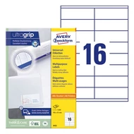 Etikett AVERY 3423 105x35mm univerzális 1600 címke/doboz 100 ív/doboz Etikett AVERY 3423 105x35mm univerzális 1600 címke/doboz 100 ív/doboz