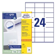 Etikett AVERY 3475 70x36mm univerzális 2400 címke/doboz 100 ív/doboz Etikett AVERY 3475 70x36mm univerzális 2400 címke/doboz 100 ív/doboz