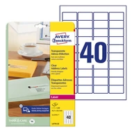 Etikett AVERY L4770-25 45,7x25,4 mm átlátszó 1000 címke/doboz 25 ív/doboz Etikett AVERY L4770-25 45,7x25,4 mm átlátszó 1000 címke/doboz 25 ív/doboz