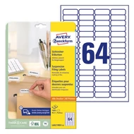 Etikett AVERY L6021REV-25 6021 45,7x16,9mm függőmappa címke 1600 címke/doboz 25 ív/doboz Etikett AVERY L6021REV-25 6021 45,7x16,9mm függőmappa címke 1600 címke/doboz 25 ív/doboz