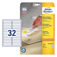 Etikett AVERY L6031REV-25 96x16,9 mm univerzális visszaszedhető fehér Etikett AVERY L6031REV-25 96x16,9 mm univerzális visszaszedhető fehér