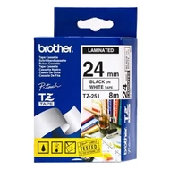 Feliratozó szalag BROTHER TZe-251 24mmx8m laminált fehér alapon fekete írásszín Feliratozó szalag BROTHER TZe-251 24mmx8m laminált fehér alapon fekete írásszín