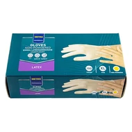 Gumikesztyű egyszer használatos latex púdermentes fehér XL 10 100 darabos Gumikesztyű egyszer használatos latex púdermentes fehér XL 10 100 darabos
