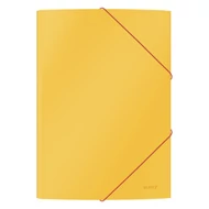 Gumis mappa LEITZ Cosy Soft Touch A/4 karton melegsárga