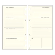 Gyűrűs kalendárium betét SATURNUS M358 bianco heti tervező sárga lapos