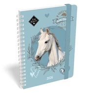 Határidőnapló LIZZY CARD B/6 heti spirálozott gumis Wild beuty sport club 2026.