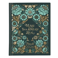 Határidőnapló PLANALL Mini A/6 heti keményfedelű aranyozott Turkoise 2026. Határidőnapló PLANALL Mini A/6 heti keményfedelű aranyozott Turkoise 2026.