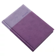 Határidőnapló REALSYSTEM Lux A/5 napi fehér lapos lila 2026.