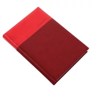 Határidőnapló REALSYSTEM Lux A/5 napi fehér lapos piros 2026.