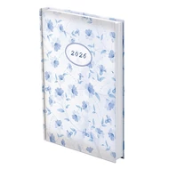 Határidőnapló TOPTIMER Joy J021 A/5 napi fehér lapos Kék virág 3D 2026.