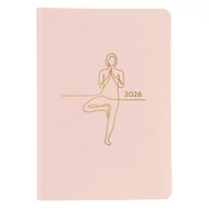 Határidőnapló TOPTIMER Pastel P015 A/5 heti fehér lapos rózsaszín 2026.