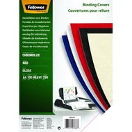 Hátlap FELLOWES Chromolux A/4 250 g fényes piros 100/csom Hátlap FELLOWES Chromolux A/4 250 g fényes piros 100/csom