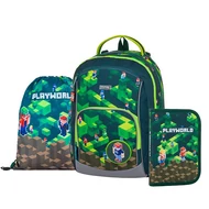 Iskolatáska szett OXY Go 3 részes Playworld tolltartóval és tornazsákkal Iskolatáska szett OXY Go 3 részes Playworld tolltartóval és tornazsákkal