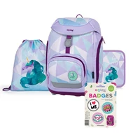 Iskolatáska szett OXY SHERPY 4 részes Unicorn tolltartóval, tornazsákkal és cserélhető matricával Iskolatáska szett OXY SHERPY 4 részes Unicorn tolltartóval, tornazsákkal és cserélhető matricával