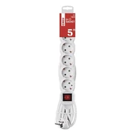 Kábel hosszabbító EMOS 6 aljzat 5m kapcsolóval fehér Kábel hosszabbító EMOS 6 aljzat 5m kapcsolóval fehér