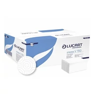 Kéztörlő hajtogatott LUCART Strong ("V") 23x25 cm 150 lapos fehér 2 rétegű Kéztörlő hajtogatott LUCART Strong ("V") 23x25 cm 150 lapos fehér 2 rétegű