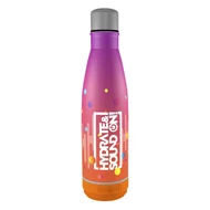 Kulacs duplafalú NEBULO fém Hydrate & SoundON Bluetooth hangszóróval 460 ml rózsa-narancs