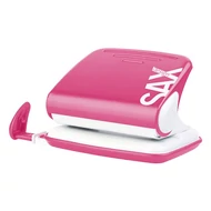 Lyukasztó SAX 318 Design 2 lyukú fém 20 lap rózsaszín PET Lyukasztó SAX 318 Design 2 lyukú fém 20 lap rózsaszín PET