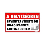 Matrica A helyiségben érvényes védettségi igazolvánnyal tartózkodhat "C" Matrica A helyiségben érvényes védettségi igazolvánnyal tartózkodhat "C"