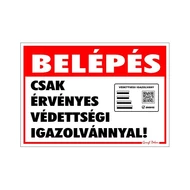 Matrica Belépés érvényes védettségi igazolvánnyal 11,5x16,5 cm "K" Matrica Belépés érvényes védettségi igazolvánnyal 11,5x16,5 cm "K"