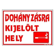 Matrica Dohányzásra kijelölt hely fehér piros "C" Matrica Dohányzásra kijelölt hely fehér piros "C"