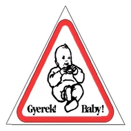 Matrica Gyermek az autóban fehér "B" Matrica Gyermek az autóban fehér "B"