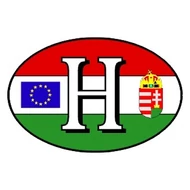 Matrica H betűs zászló fehér "B" Matrica H betűs zászló fehér "B"