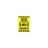 Matrica Kérjük tartson minimum 1,5 m távolságot sárga  16,5 x 11,5 cm "K" Matrica Kérjük tartson minimum 1,5 m távolságot sárga  16,5 x 11,5 cm "K"