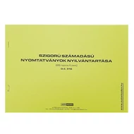 Nyomtatvány szigorú számadású nyilvántartó füzet A/4 25 lapos fekvő Nyomtatvány szigorú számadású nyilvántartó füzet A/4 25 lapos fekvő