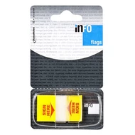 Oldaljelölő GLOBAL Notes "sign here" 7729-11 műanyag 25x43mm sárga 50 lap Oldaljelölő GLOBAL Notes "sign here" 7729-11 műanyag 25x43mm sárga 50 lap