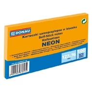 Öntapadós jegyzettömb DONAU 76x127 mm 100 lap neon narancssárga