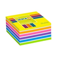 Öntapadós jegyzettömb STICK`N 76x76mm neon sárga mix 400 lap
