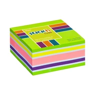 Öntapadós jegyzettömb STICK`N 76x76mm neon zöld mix 400 lap