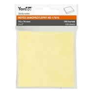 Öntapadós jegyzettömb YANDA 76x76 mm 100 lap sárga Öntapadós jegyzettömb YANDA 76x76 mm 100 lap sárga
