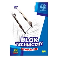 Rajztömb műszaki ASTRA PAP A/4 170 g 10 lapos