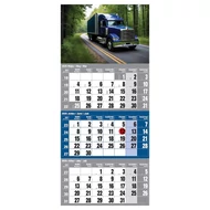 Speditőr naptár REALSYSTEM 1 tömbös 3 havi kék Kamion 2026.