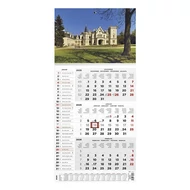 Speditőr naptár TOPTIMER T077 1 tömbös 3 havi névnapokkal Kastély 2026.