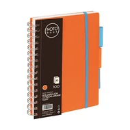 Spirálfüzet kockás GRAND A/5 100 lapos regiszteres narancssárga Spirálfüzet kockás GRAND A/5 100 lapos regiszteres narancssárga