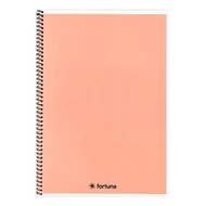Spirálfüzet vonalas FORTUNA Monocolor A/4 70 lapos pasztell barack