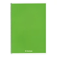 Spirálfüzet vonalas FORTUNA Monocolor A/5 70 lapos zöld