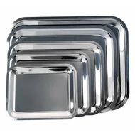 Tálca szögletes rozsdamentes acél krómozott 30 x 24 cm Tálca szögletes rozsdamentes acél krómozott 30 x 24 cm