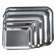 Tálca szögletes rozsdamentes acél krómozott 35 x 28 cm Tálca szögletes rozsdamentes acél krómozott 35 x 28 cm