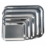 Tálca szögletes rozsdamentes acél krómozott 40 x 32,5 cm Tálca szögletes rozsdamentes acél krómozott 40 x 32,5 cm