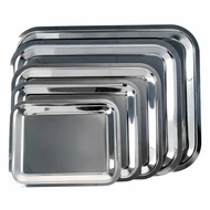 Tálca szögletes rozsdamentes acél krómozott 45 x 35,5 cm Tálca szögletes rozsdamentes acél krómozott 45 x 35,5 cm