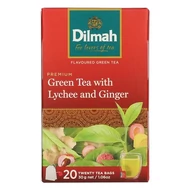 Zöld tea DILMAH Lychee & Ginger 20 filter/doboz Zöld tea DILMAH Lychee & Ginger 20 filter/doboz
