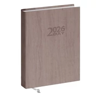 Zsebnaptár REALSYSTEM 2 Day B/6 kétnapos álló fehér lapos Drapp 2026.